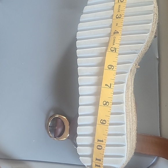 Valez Women's Brown Leather Adjustable Ankle Buckle Wedge Espradrille Sandals - Picture 11 of 11